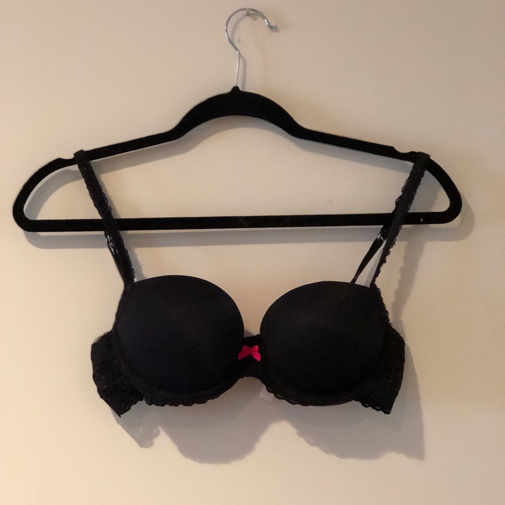 PINK low cut push up bra